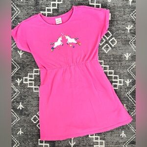 Hanna Andersson pink unicorn girls dress size 6/7